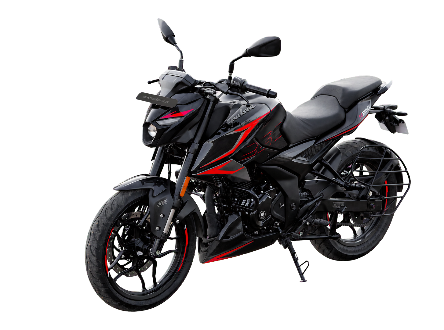 Original black and red Bajaj Pulsar N250 available for rent